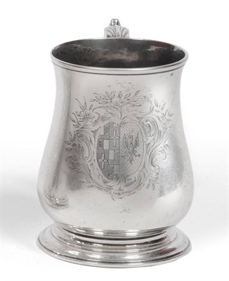 Lot 490 - A George II Silver Mug, John Payne, London 1755, of baluster form with double scroll handle and...