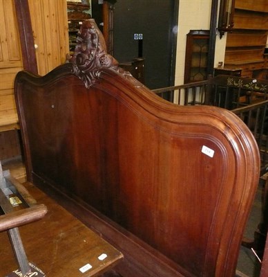 Lot 714 - A French walnut double bed