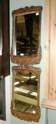 Lot 719 - Pair of gilt composition wall mirrors