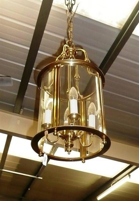 Lot 726 - Brass hall lantern