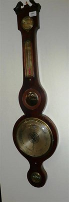 Lot 744 - A mahogany wheel barometer signed P Salomon, Guisbrough