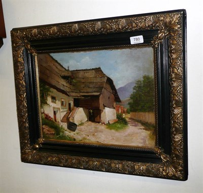 Lot 780 - G Graye, Swiss or Austrian chalet scene