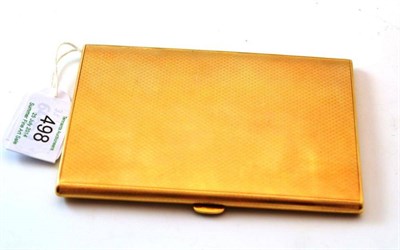 Lot 498 - A George V 9ct Gold Cigarette Case, maker's mark worn, Birmingham 1932, rectangular with all...