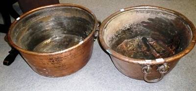 Lot 878 - Two large copper log bins