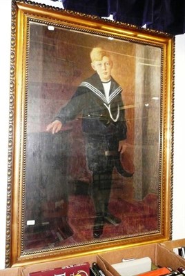 Lot 888 - Large portrait of a young gentleman (oil, framed)