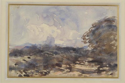 Lot 512 - Hercules Brabazon Brabazon (1821-1906)   "A Moorland Scene " Initialled in pencil, watercolour...