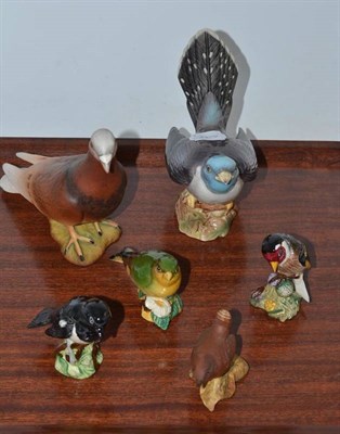 Lot 32 - A Beswick cuckoo 2315, a pigeon 1385 and four small Beswick birds (6)