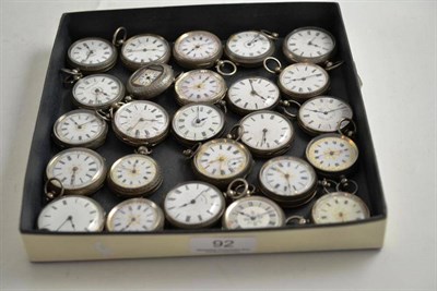 Lot 92 - Twenty five lady's fob watches