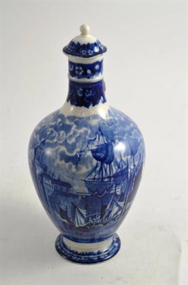 Lot 111 - A Wedgwood blue and white liqueur flask for Humphrey Taylor and Co, London