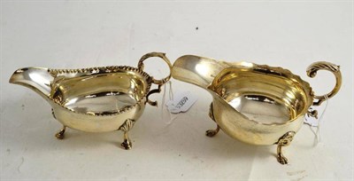 Lot 112 - Two silver sauceboats