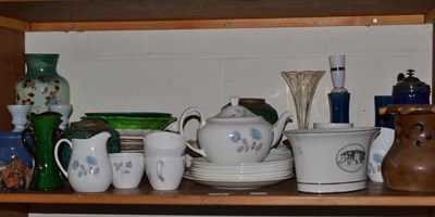 Lot 136 - Assorted ceramics and glassware including a Wedgwood Ice Rose pattern tea and dinner wares, Beswick