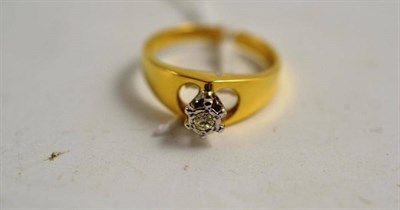 Lot 145 - An 18ct gold diamond solitaire ring