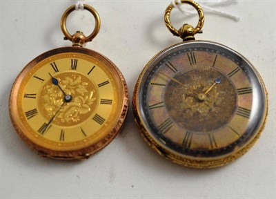 Lot 148 - Two pocket watches stamped '18' and '9'