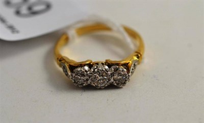 Lot 159 - A diamond three stone ring