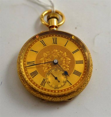 Lot 161 - Ladies pocket watch stamped '18k'