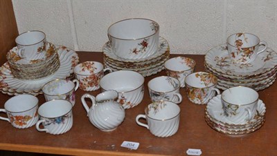 Lot 204 - Limoges tea service decorated with flowers