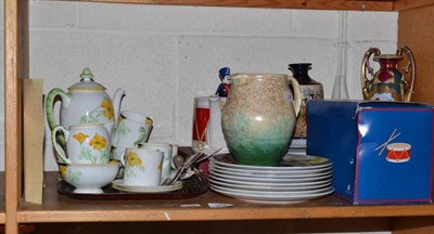 Lot 206 - Royal Doulton coffee set, Wedgwood plates, Japanese vase, etc