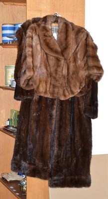 Lot 209 - Two mink stoles, one mink coat, collars, hats etc