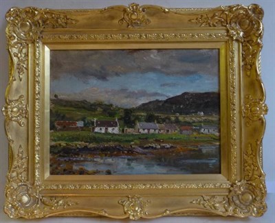 Lot 531 - Herbert F. Royle (1878-1950)  Cottages beside a Scottish Loch Indistinctly inscribed verso, oil...