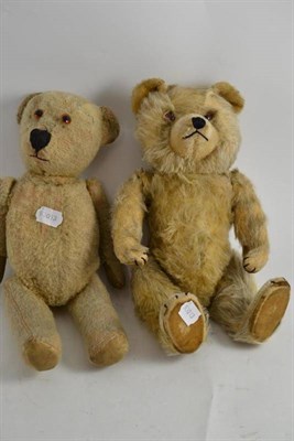 Lot 221 - Two English blonde plush teddy bears