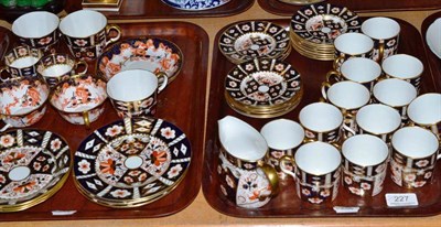 Lot 227 - Two trays of assorted Royal Crown Derby Imari pattern coffee and teawares