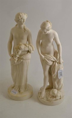 Lot 230 - Two Parian busts of maidens