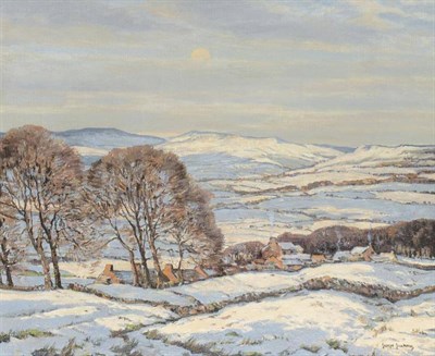 Lot 532 - George Graham RSW, RI, ROI (resigned), RBA (1881-1949) A Dales village in snow Signed, oil on...