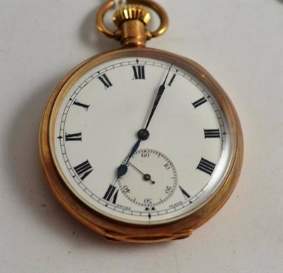 Lot 260 - A 9ct gold cased pocket watch