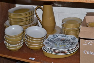 Lot 330 - A Denby Ode dinner service comprising in part, twelve dinner plates, fourteen platters, bowls...