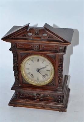 Lot 356 - A striking mantel clock, movement stamped 'Lenzkirch'