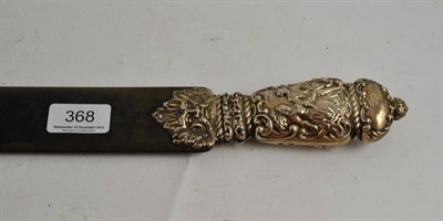 Lot 368 - A tortoiseshell and silver page turner