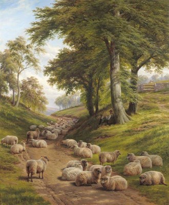 Lot 548 - Charles Jones RCA (1836-1892)  "The End of the Lane " Monogrammed, inscribed and dated 1889...