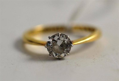 Lot 412 - A diamond solitaire ring, 0.60 carat approximately