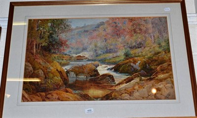 Lot 430 - Redfearn (19th/20th century) on the River Sprint Westmorland, watercolour