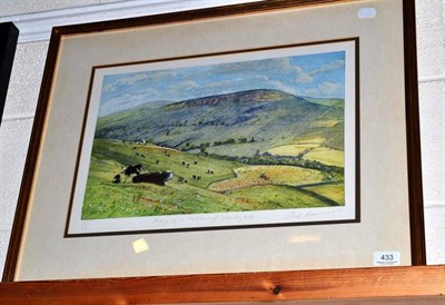 Lot 433 - Piers Browne, print, 'Baling in Walden, Wensleydale'