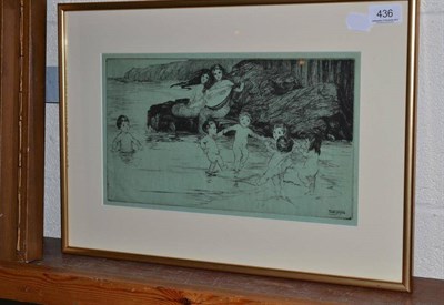 Lot 436 - Janet S C Simpson, etching of 'water babies'