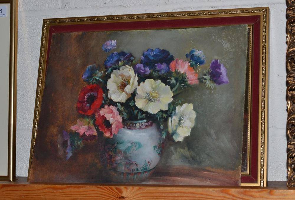 Lot 437 - E S England; farmyard scene with a duck and