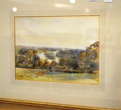 Lot 441 - J.W Topham Vinsall, ";The Thames from Richmond Terrace";, watercolour