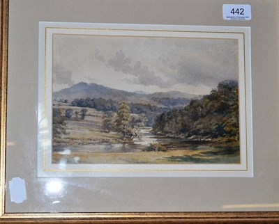 Lot 442 - A J Worsley 'The Wharfe near Farfield, Bolton Abbey', watercolour