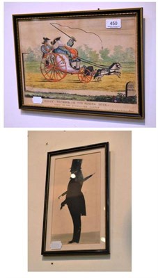 Lot 450 - A satirical cartoon and a silhouette