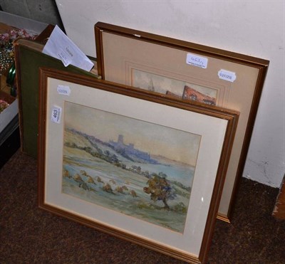 Lot 463 - Victor Noble Rainbird framed watercolour and a volume 'Picturesque Europe' and a watercolour of...