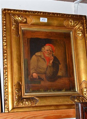 Lot 472 - Oil painting after Henry Perlee Parker, a pirate holding a pistol