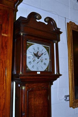 Lot 490 - An oak thirty hour longcase clock, bearing Jno Batty, Ripponden