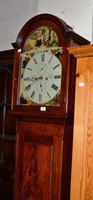 Lot 501 - Mahogany longcase clock with painted dial signed Arch'd Gray, Glasgow