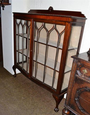 Lot 503 - Mahogany china display cabinet with ball and claw feet