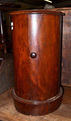 Lot 512 - Mahogany cylinder bedside cabinet