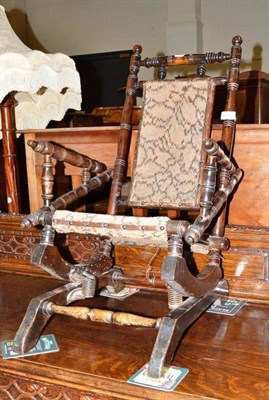 Lot 533 - Child's American rocking chair and a tea service