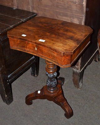 Lot 545 - Victorian mahogany work table on tripod base