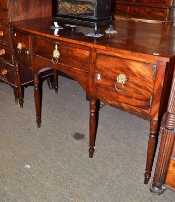 Lot 551 - 19th century mahogany bow front sideboard