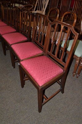 Lot 565 - Set of six 19th century mahogany dining chairs